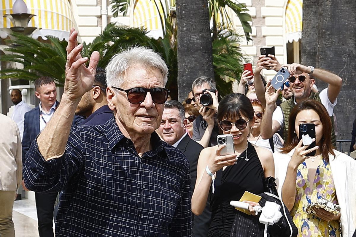 Harrison Ford presenta la quinta entrega de India Jones en Cannes