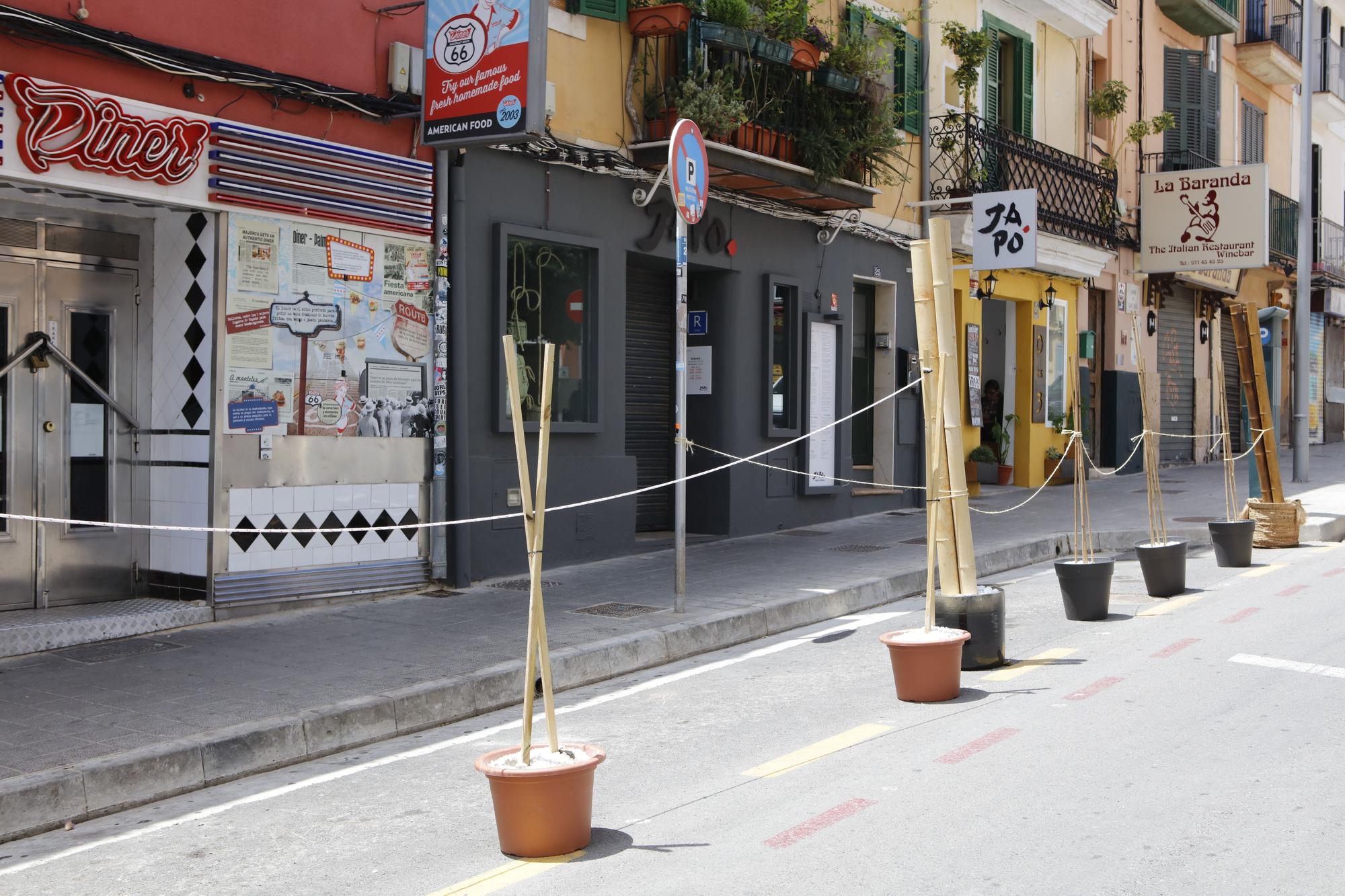 Erinnerung an die Corona-Terrassen in Palma