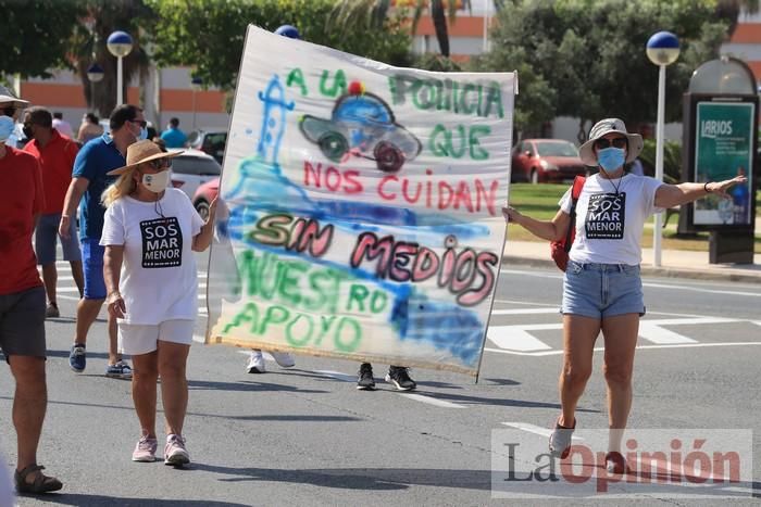 Protesta de policías en La Manga