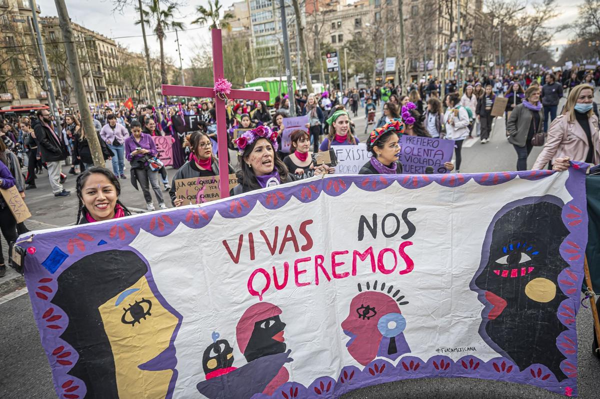 Manifestación del 8M en Barcelona