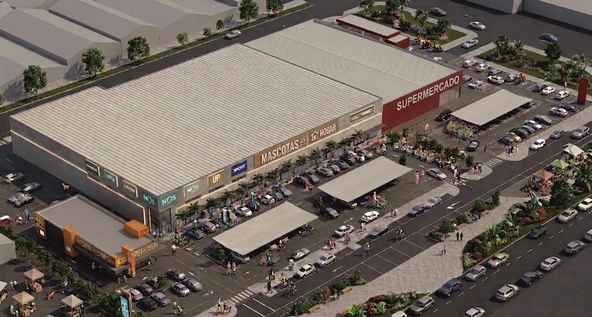 Recreación del nuevo parque comercial en la Avenida de Andalucía.