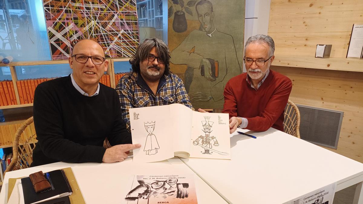 Presentació dels actes, el desembre passat. D'esquerra a dreta: Jordi Sort, Carlet Turat i Xavier Pedrals, membres de la comissió