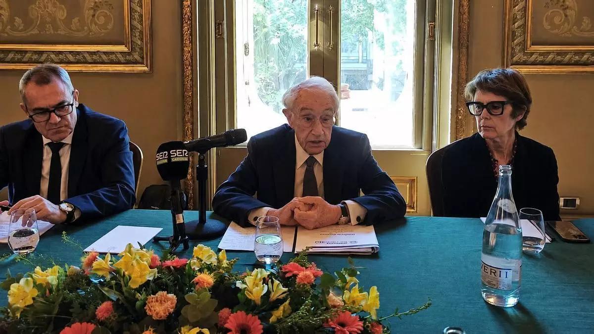 El presidente de la Fundació Gala-Dalí, Jordi Mercader, durante su encuentro con medios.