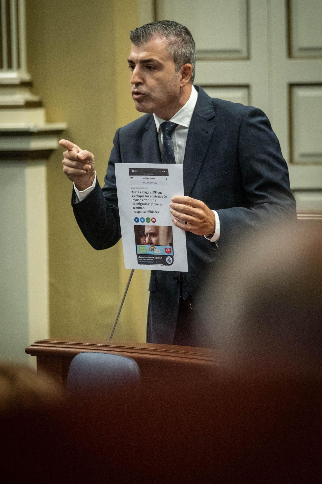 Pleno del Parlamento de Canarias (9/11/22)