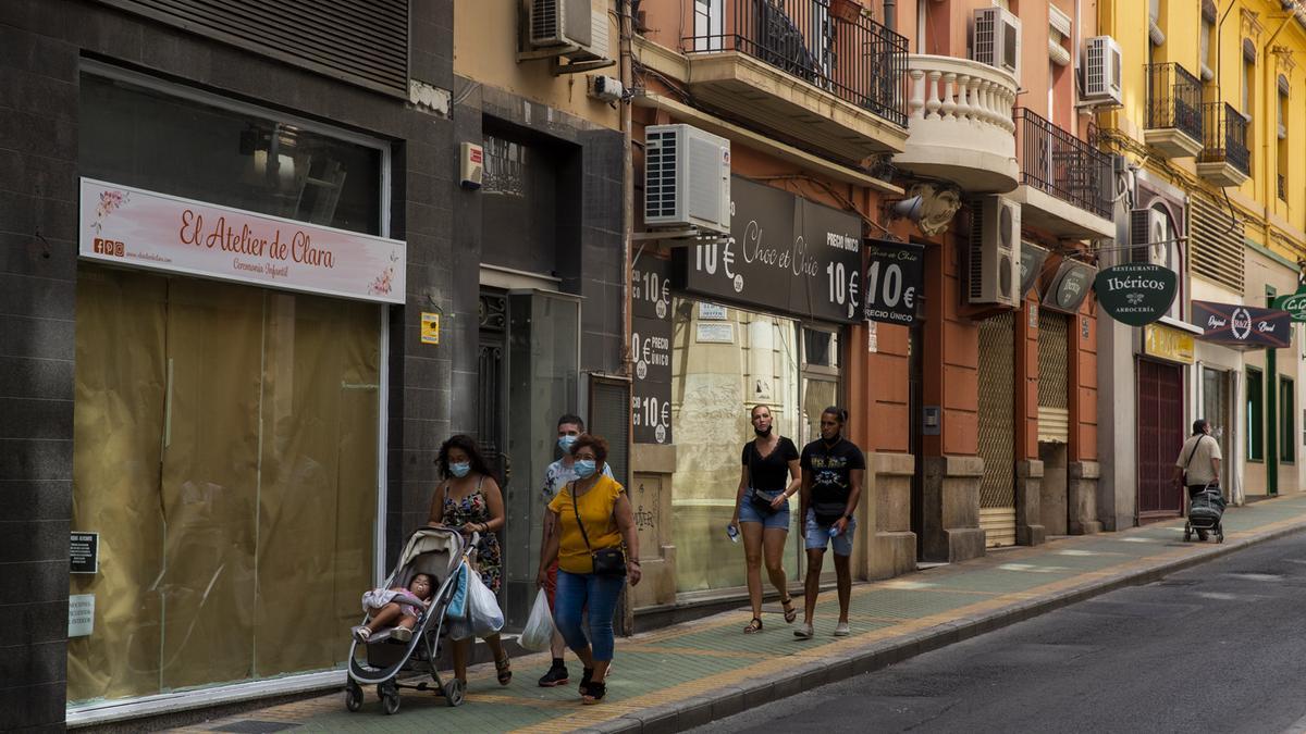 Comercios cerrados en la ciudad de Alicante