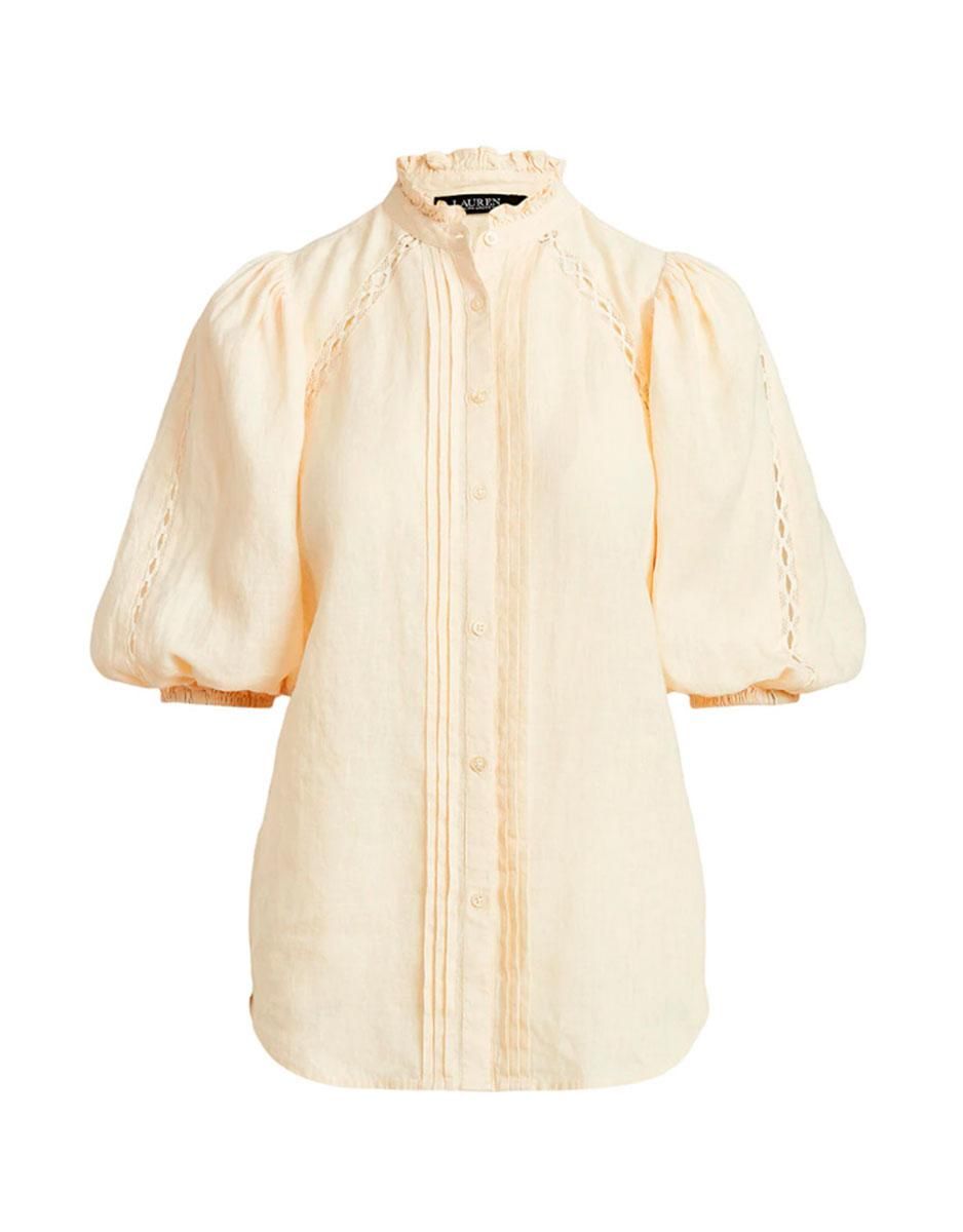 Blusas románticas: de cuello mao