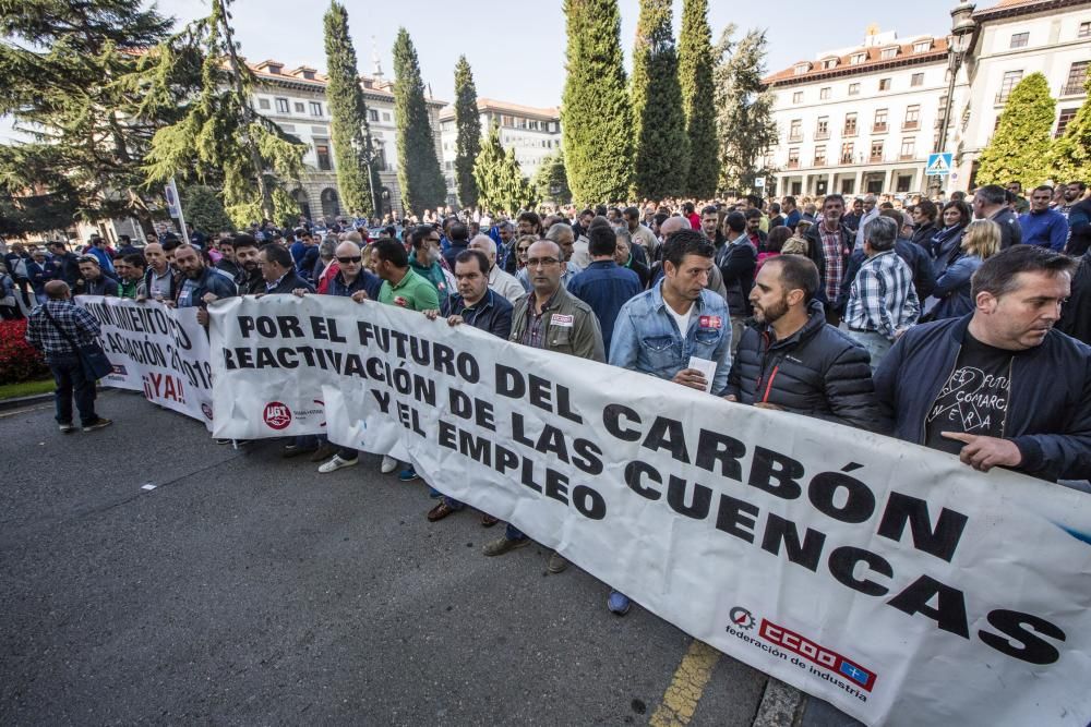 Concentración de sindicatos mineros en Oviedo