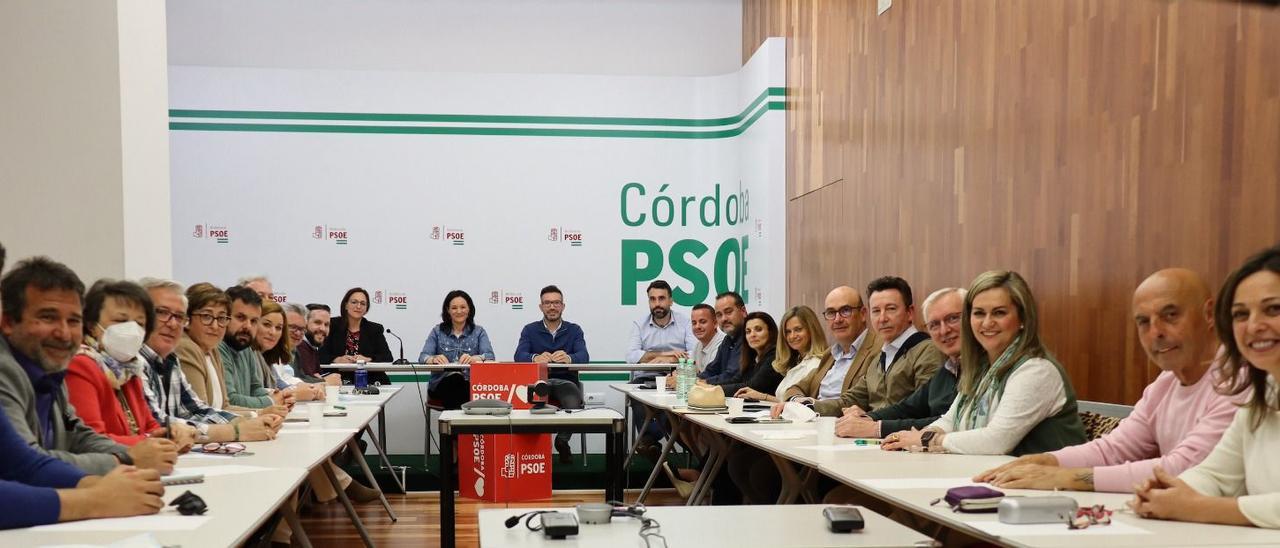 Imagen de la ejecutiva del PSOE de Córdoba, celebrada esta tarde para la confección de las listas a las andaluzas.