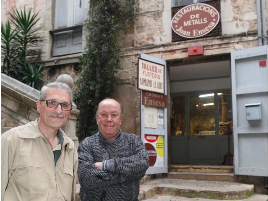 Armand Lladó i Joan Ensesa en una imatge d'arxiu, han estat els últims inquilins de l'edifici