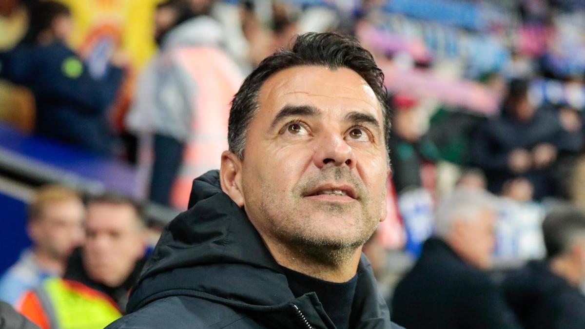 Míchel, en el RCDE Stadium