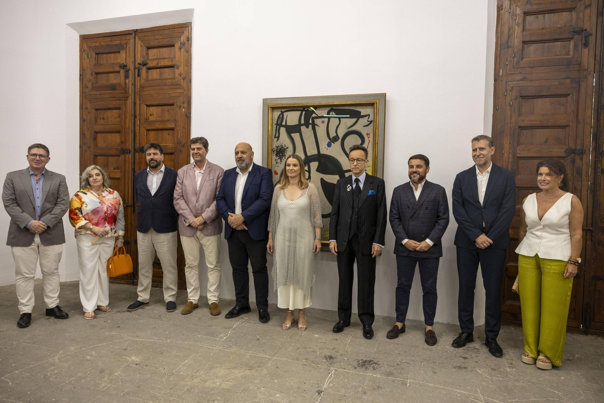 La inauguración de la exposición de Joan Miró en el Casal Solleric