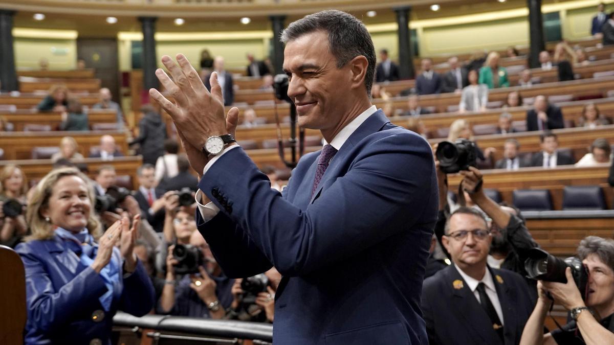 Pedro Sánchez, en el Congreso.