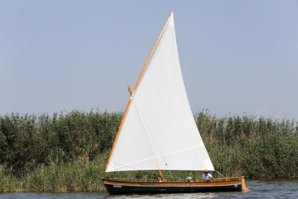 Regata-exhibición de vela latina en l'Albufera