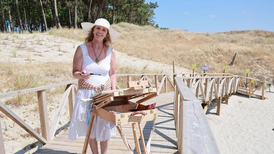 El estudio al aire libre en la playa de Samil de Hedi Ploegstra
