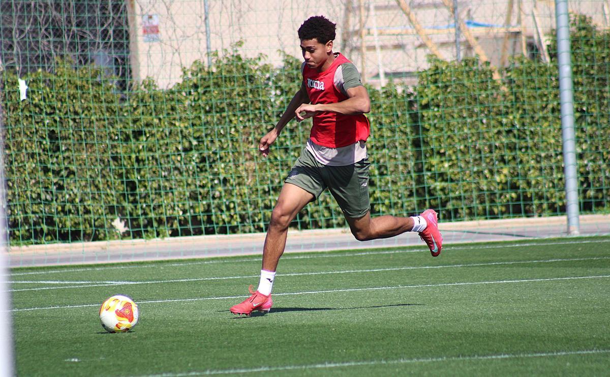 César Bonafé, durante un entrenamiento.