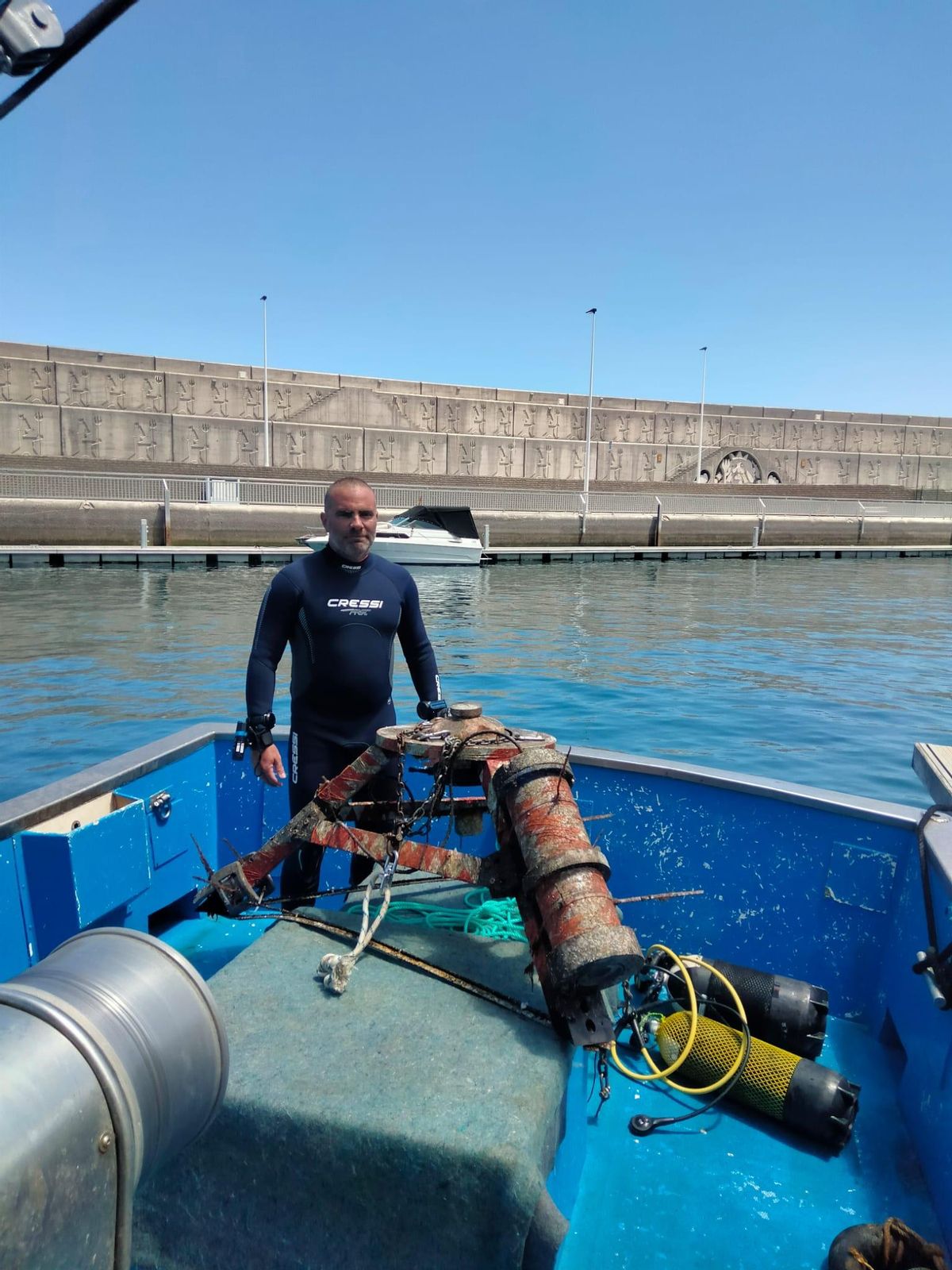 El correntímetro fue extraído a través del muelle de Garachico