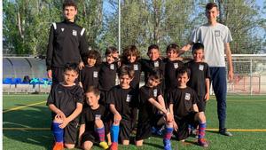 El equipo prebenjamín B de la PB Sant Cugat-H8S, brillante campeón de liga