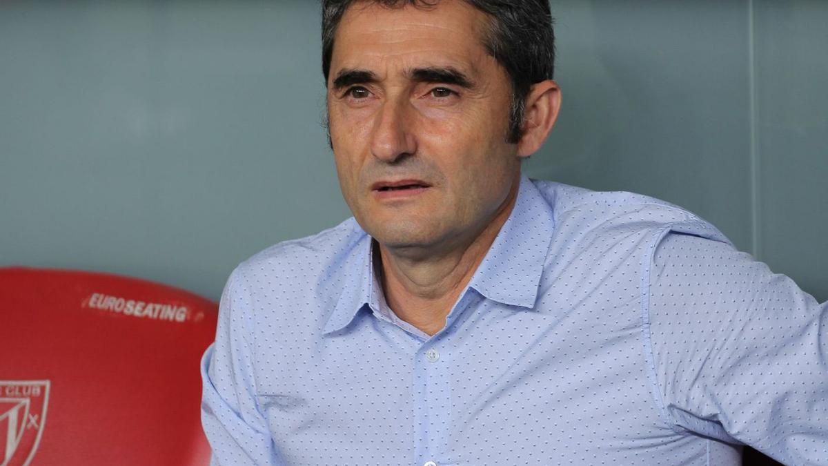 Valverde, en su anterior etapa como entrenador del Athletic. // EFE