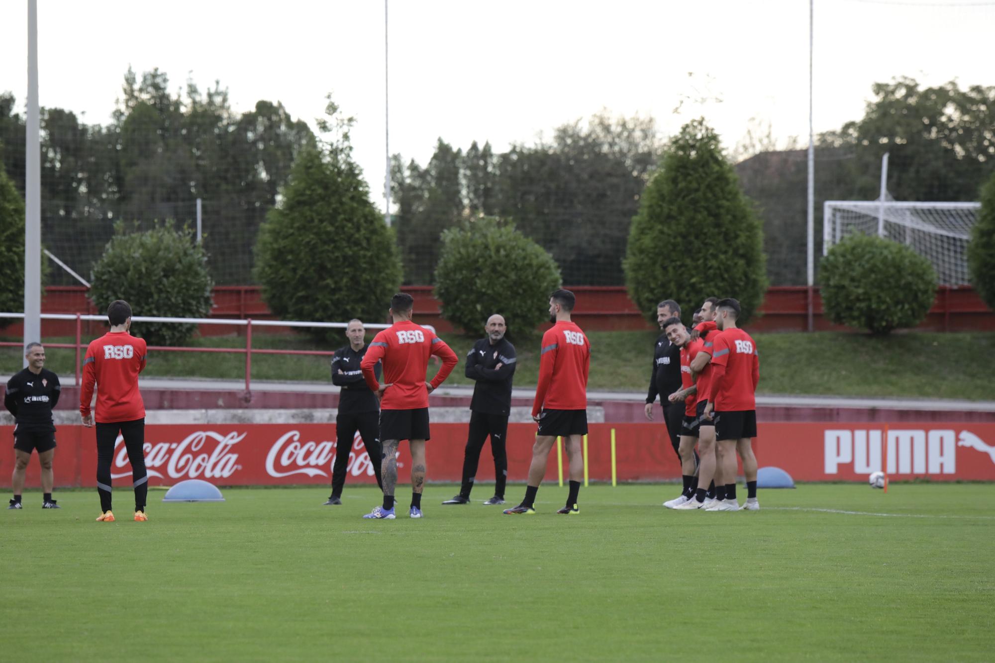 En imágenes: Entrenamiento del Sporting en Mareo