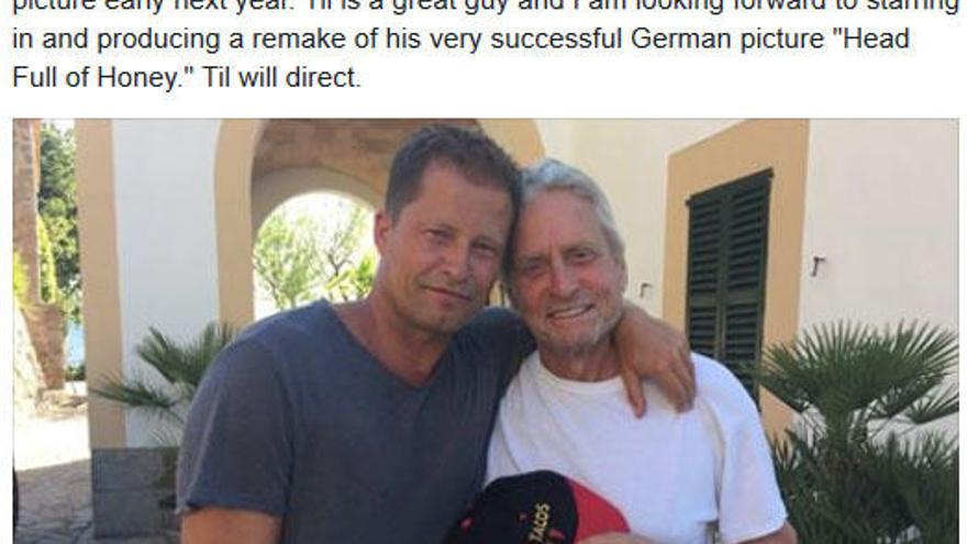 Til Schweiger und Michael Douglas auf Mallorca.