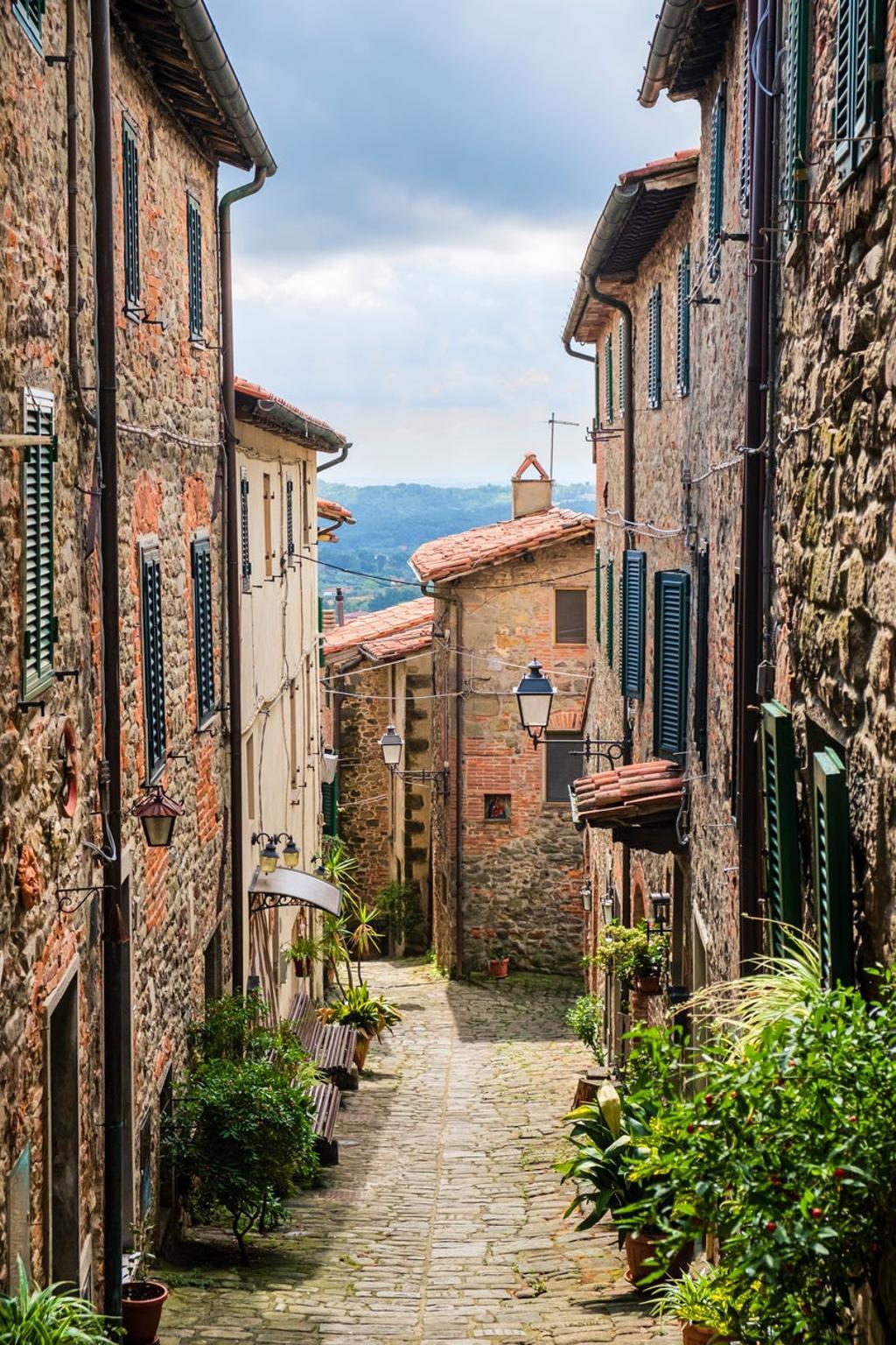 Casco antiguo de Collodi, en la Toscana