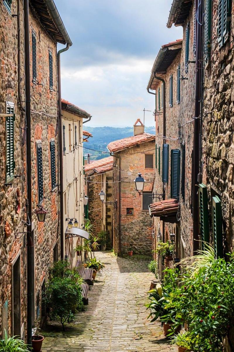 Casco antiguo de Collodi, en la Toscana