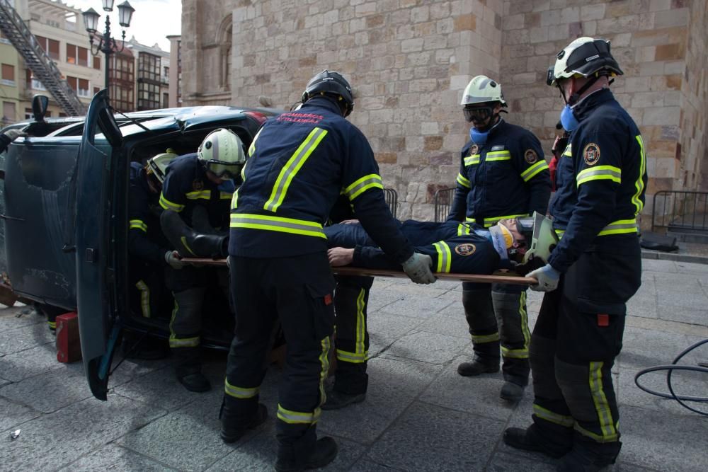 Simulacro de los Bomberos de Zamora