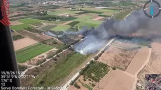 Controlado el incendio en el barranco del Carraixet