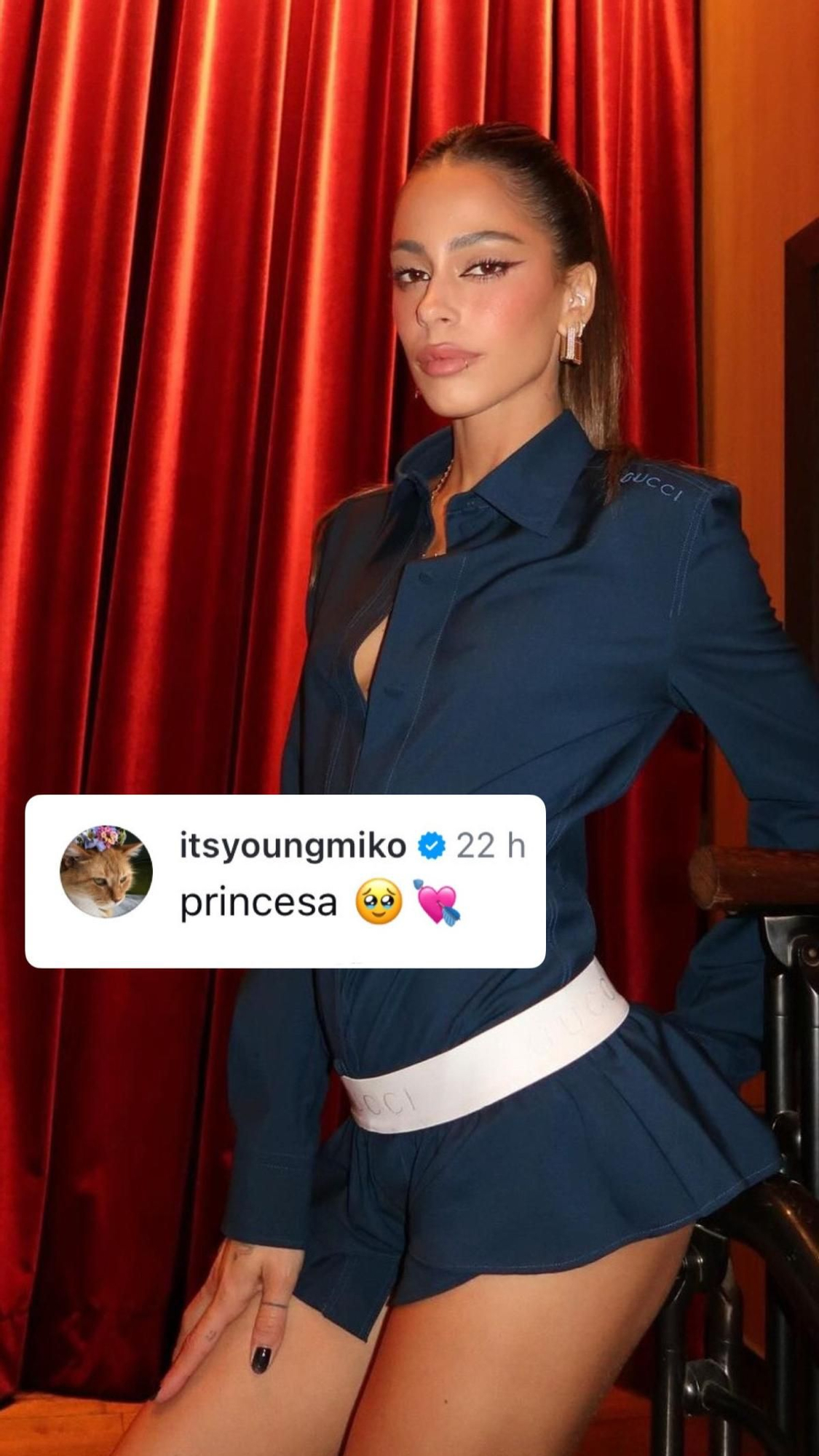 Young Miko comenta "princesa" a Tini en una foto