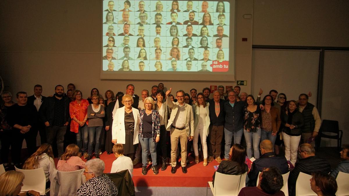 Presentació de la llista amb tots els membres d ela candidatura, al Nexe