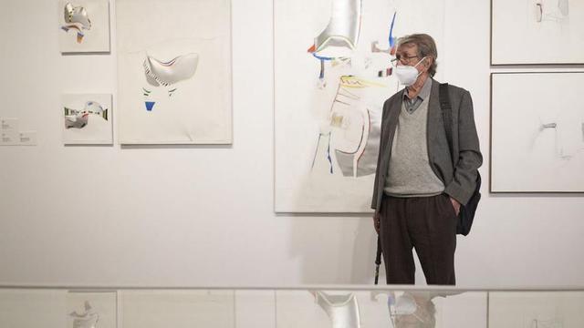 Rafel Tur Costa en la inauguración en es Baluard, en noviembre de 2020.