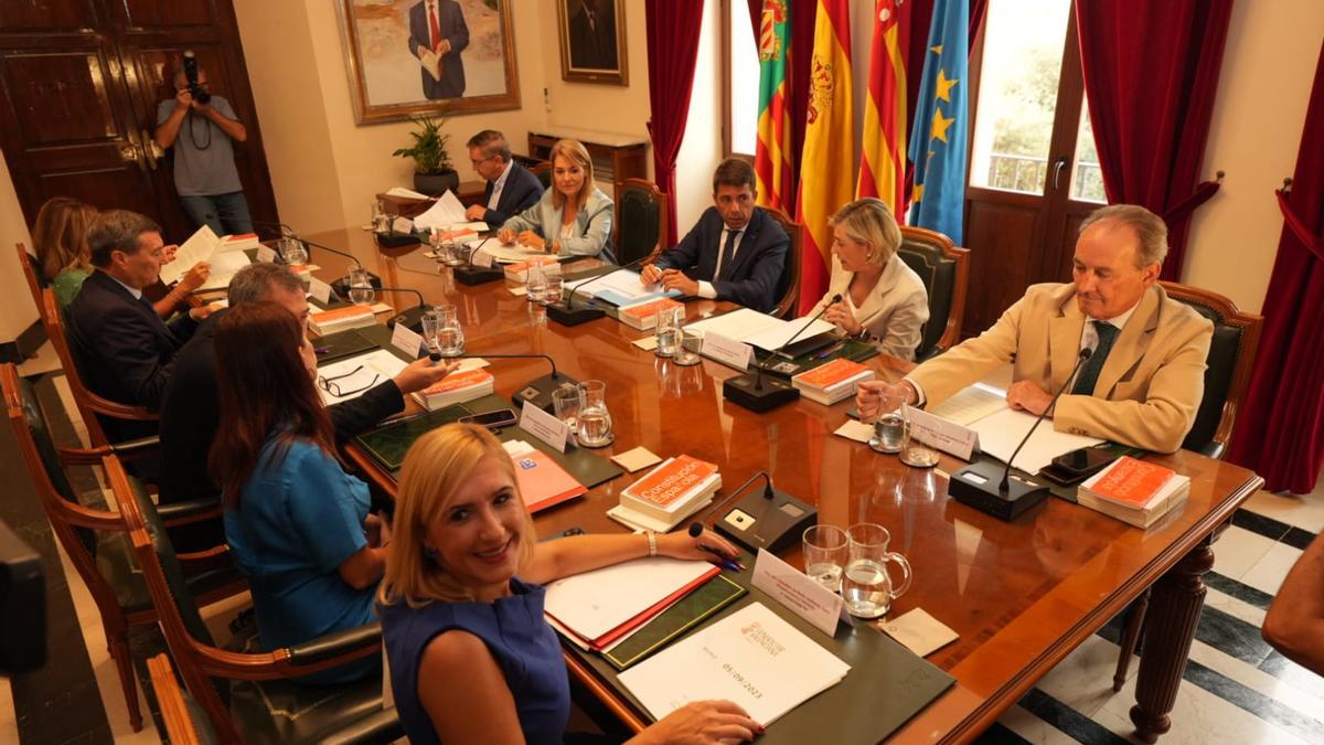Un  momento de la reunión del pleno del Consell celebrado este martes en Castelló
