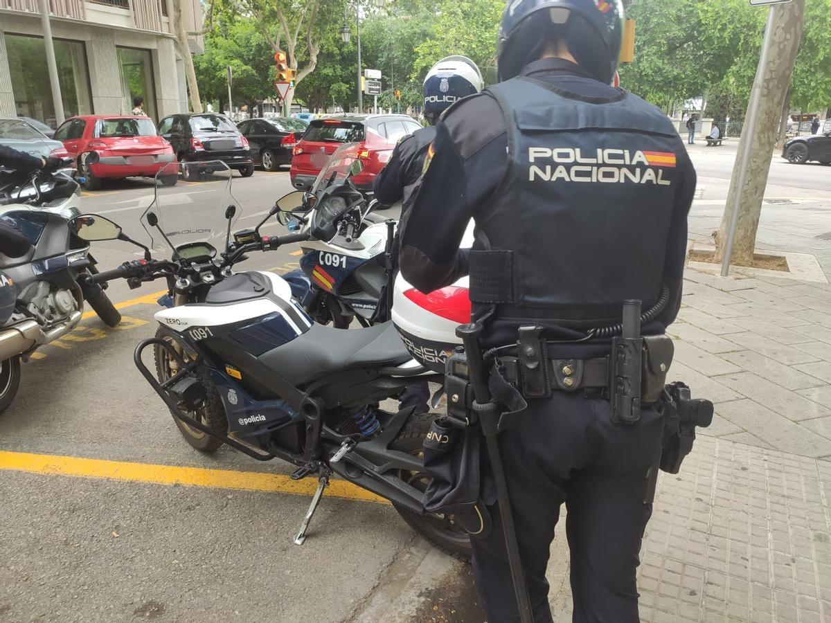 Agentes de la Policía Nacional en Palma.