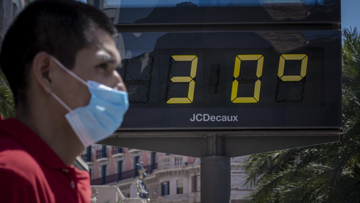 termometro 30 grados valencia ola calor hombre recurso