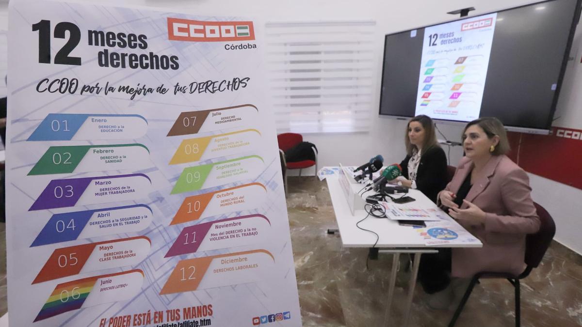 Campaña '12 meses, 12 derechos' presentada por CCOO Córdoba.