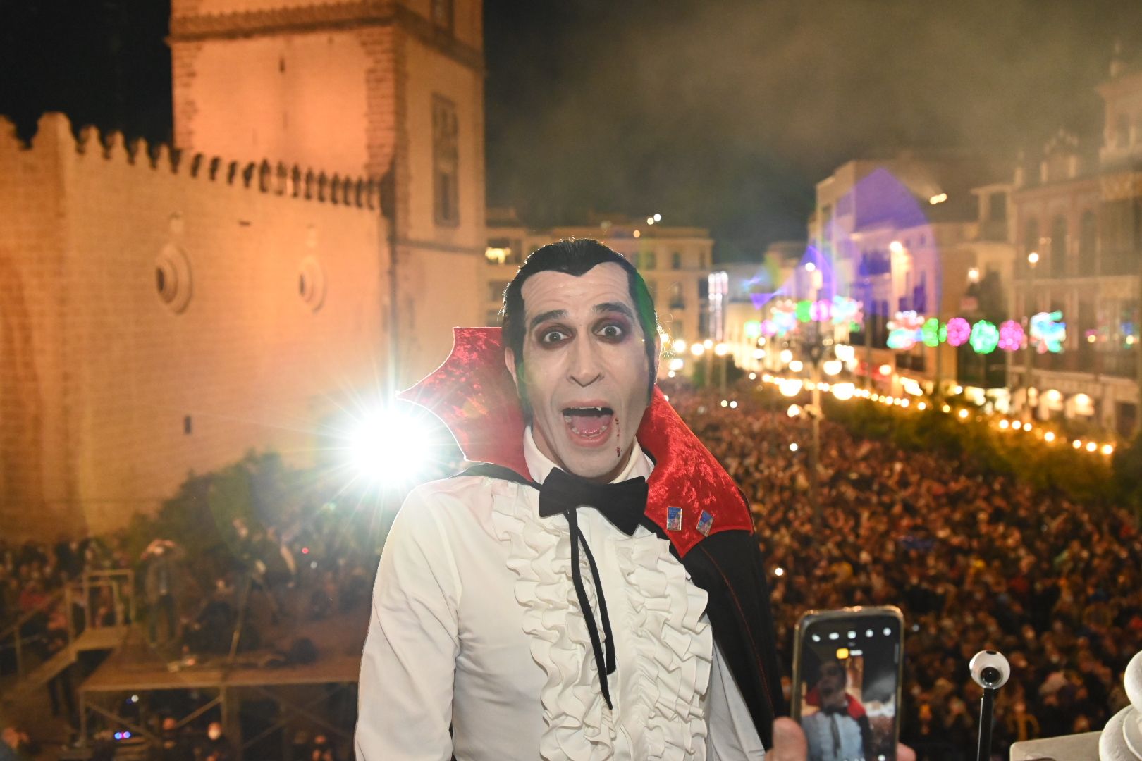 Mario Vaquerizo fue el pregonero de la última edición del Carnaval de Badajoz