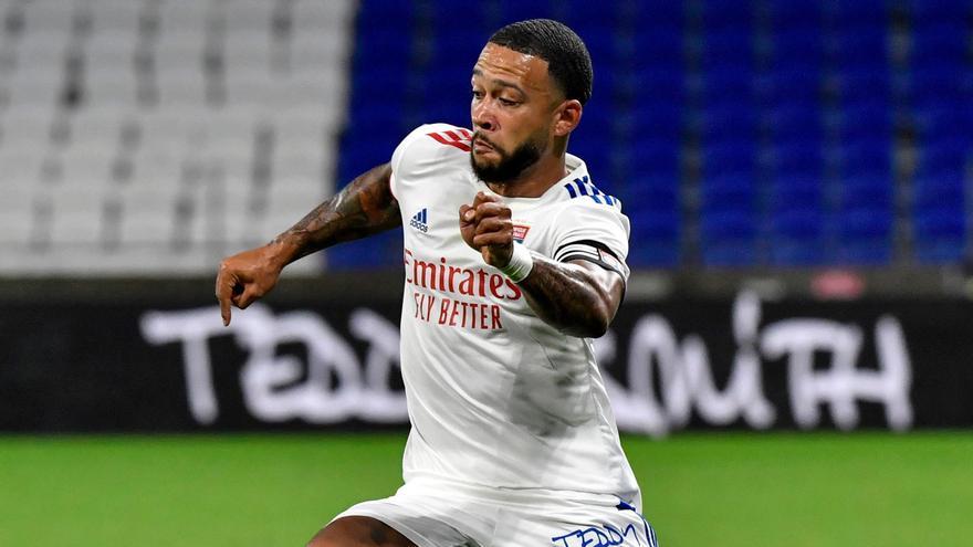 Memphis Depay, jugador holandés del Olympique de Lyon.