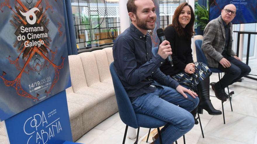 Presentación, ayer, de la Semana do Cinema Galego. |   // C. PARDELLAS