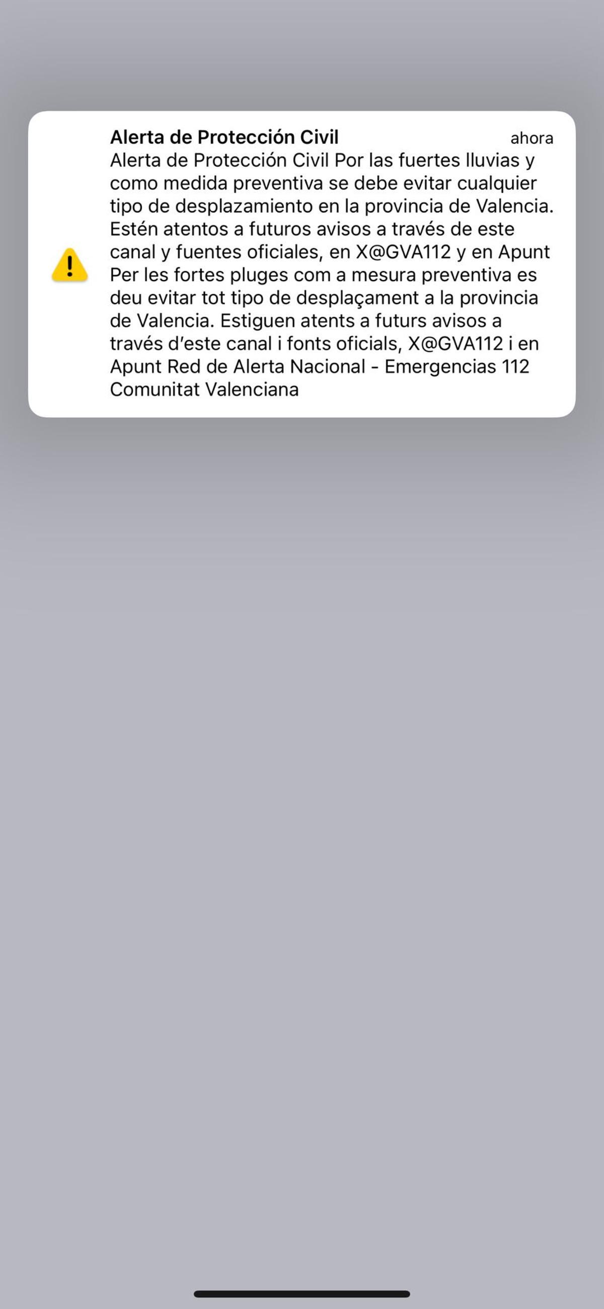 Salta la Alerta Masiva por las lluvias en todas dispositivos móviles
