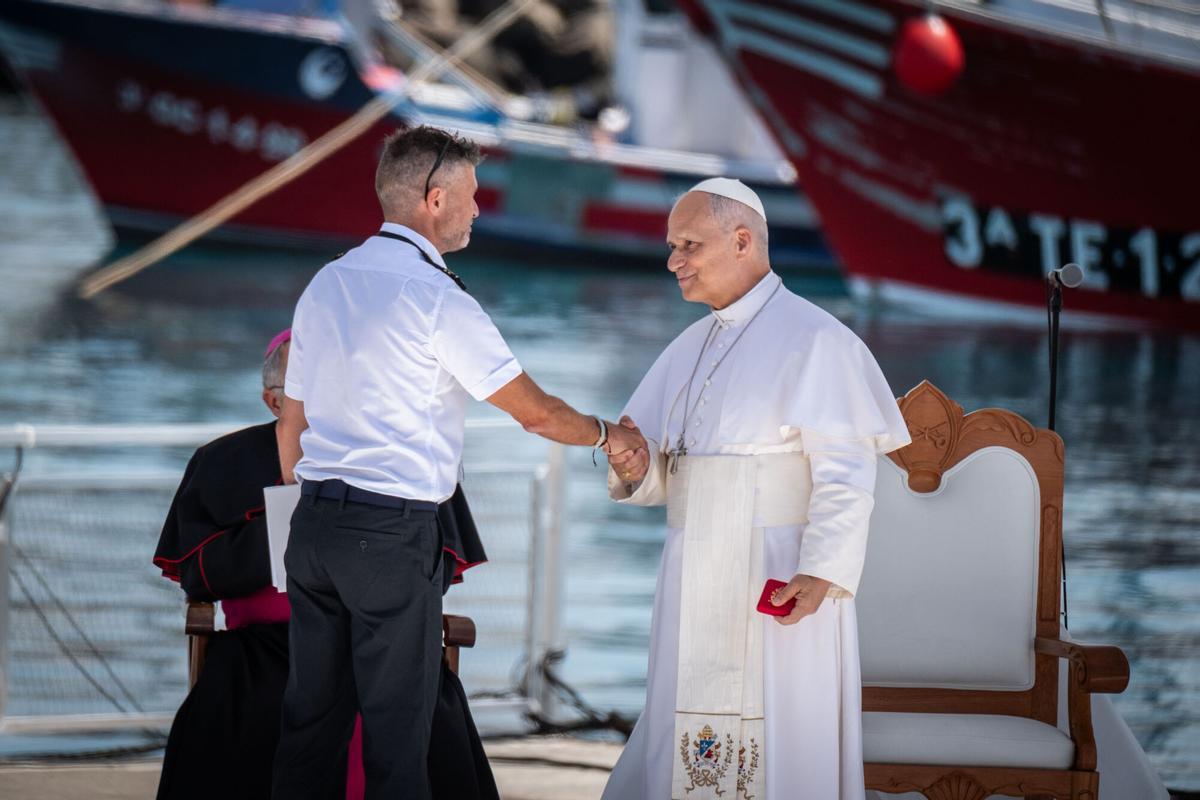 El papa en Arguineguín.