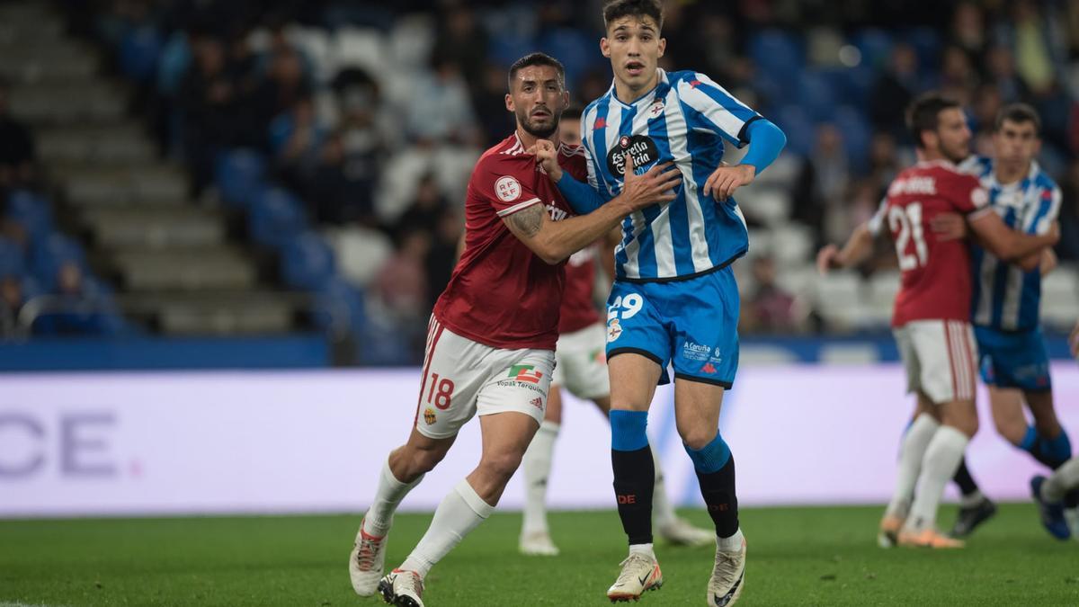 Martín Ochoa, en el partido contra el Nàstic.