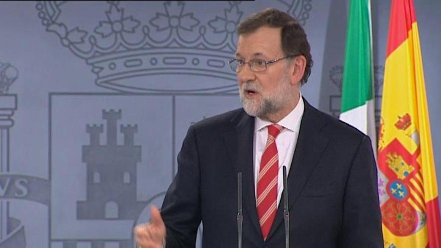 Rajoy confía en que la "sensatez, la cordura y el sentido común" reconduzcan las relaciones entren EEUU y México