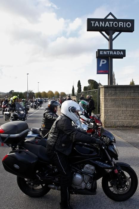 Despedida a José Julio Heres, "Chinorris", el motorista fallecido en la autopista "Y"