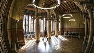 Uno de los salones nobles del Palau Baró de Quadras, edificio modernista reformado por Josep Puig i Cadafalch, entre 1904 y 1906 en la Diagonal, actual sede del Institut Ramon Llull.