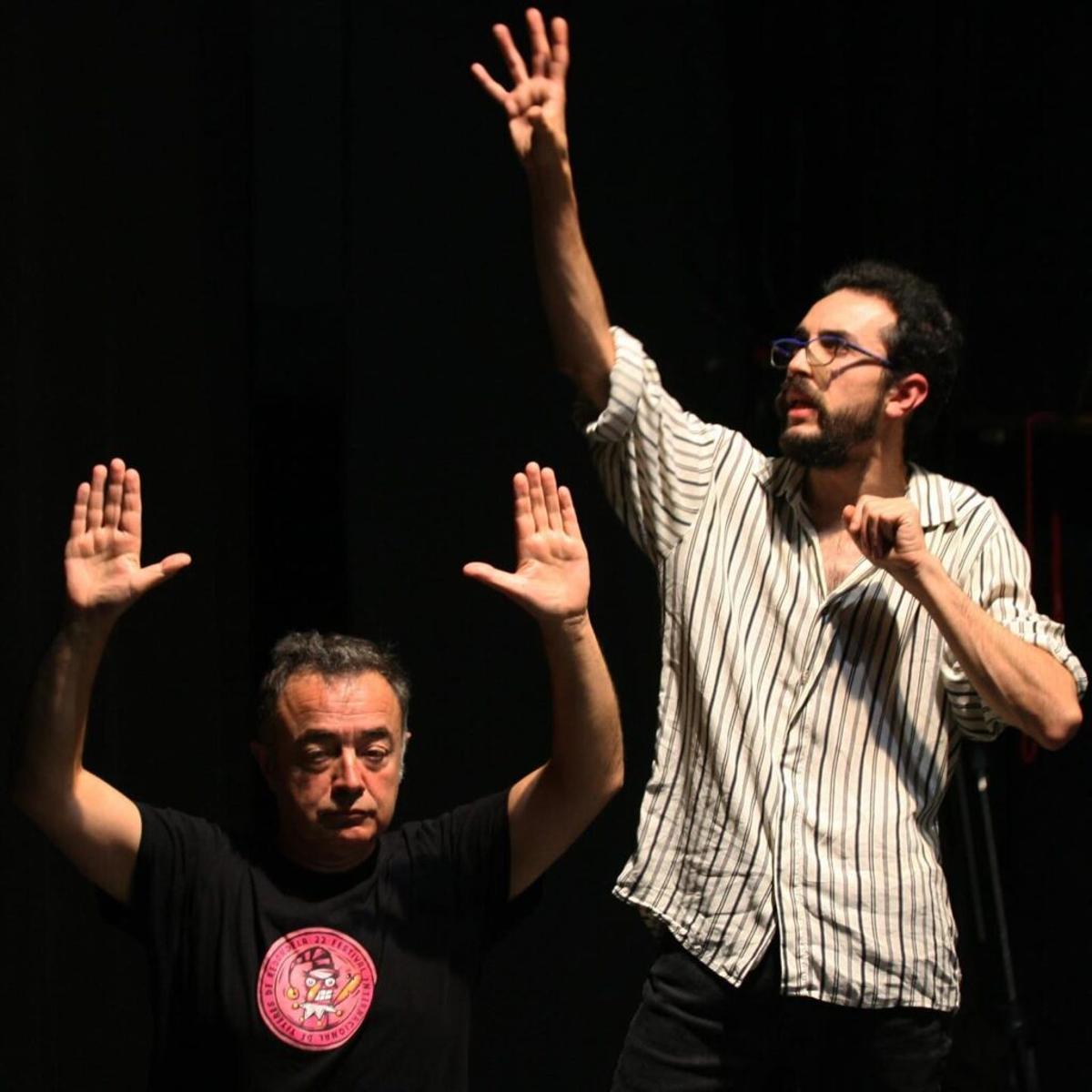 Santi Prego y Jorge de Arcos, en plena actuación.