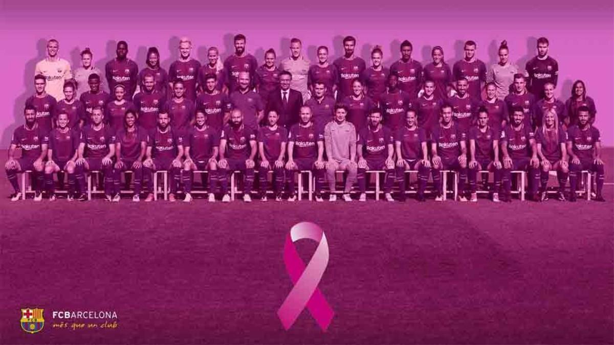 El Barça ha mostrado su compromiso contra el cáncer de mama