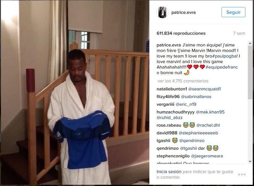 Patrice Evra, estrella de Instagram