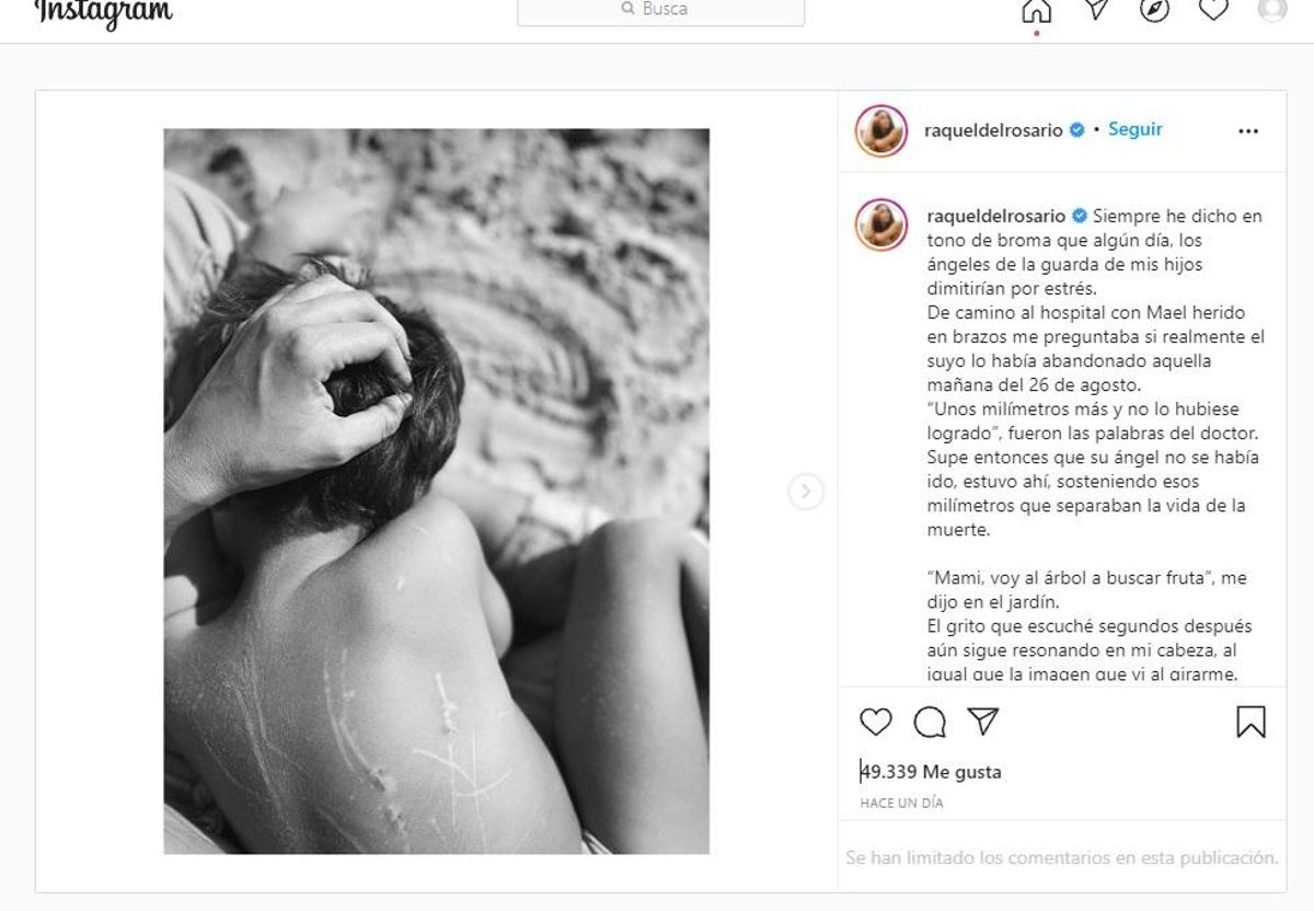 El reflejo de la historia vivida por Raquel del Rosario en su instagram