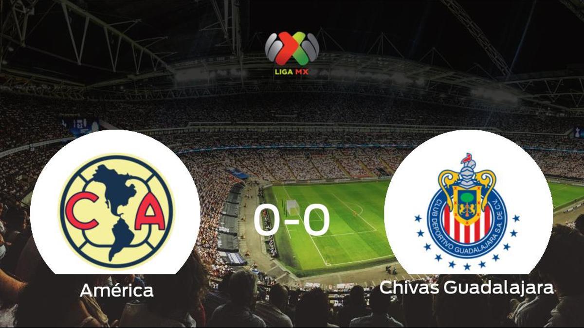 El América y el Chivas Guadalajara no encuentran el gol y se reparten los puntos (0-0)