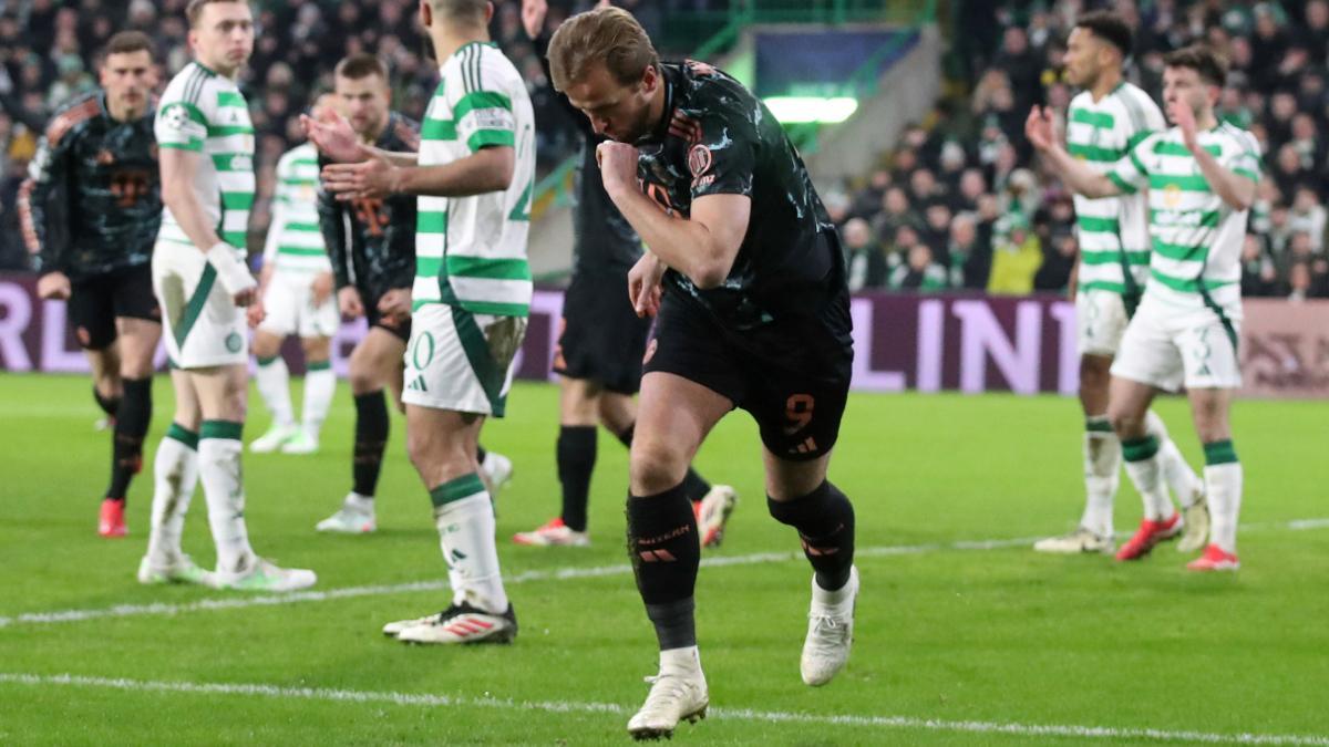 Harry Kane celebra su gol ante el Celtic